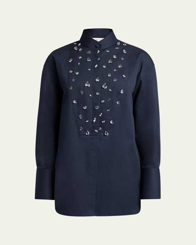 Crystal Tuxedo Blouse